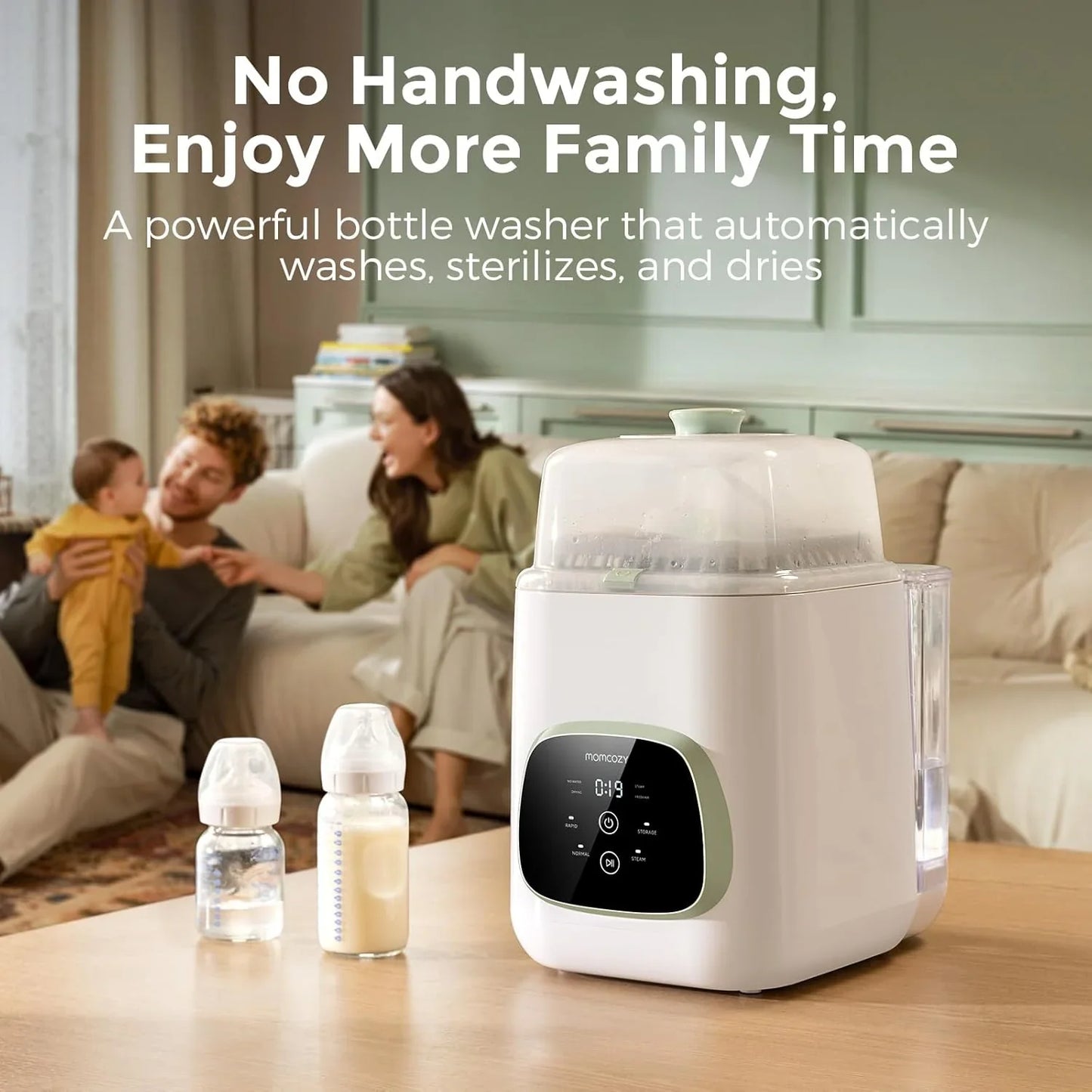 Baby Bottle Washer, Sterilizer & Dryer - All-in-One Cleaning Machine for Bottles, Pump Parts & Baby Essentials