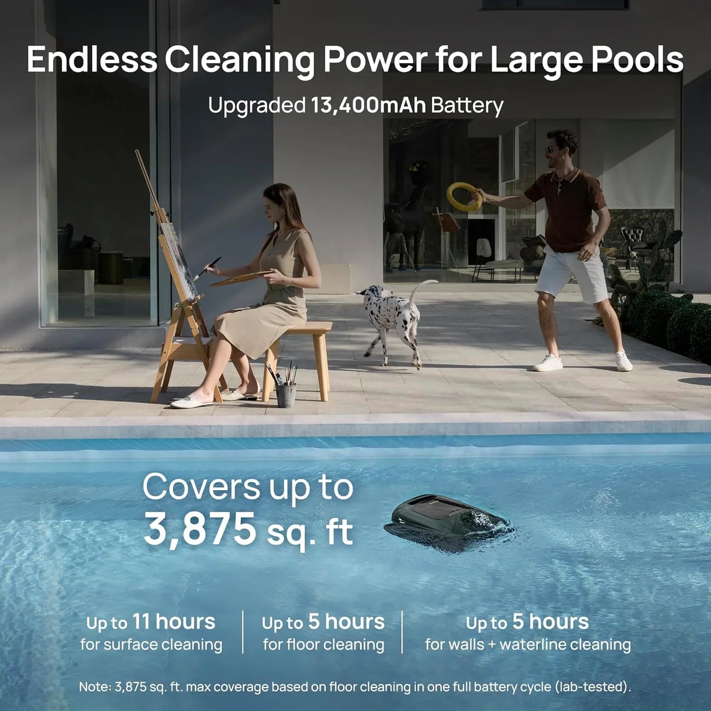 Beatbot AquaSense 2 Pro Cordless Pool Vacuum Robot, Unmatched 5-in-1 Cleaning, Surface Parking, Skims Water Surface with APP Control, Water Clarification, for Pools up to 3,875 Sq.ft 锟斤拷 Emerald Green