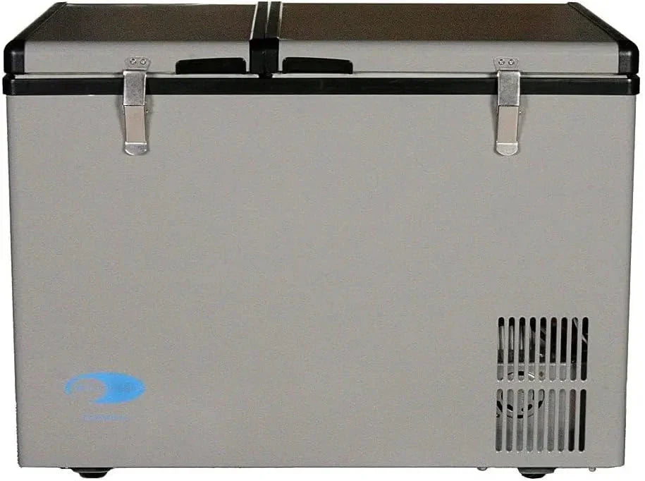 FM-65G 65 Quart Portable Refrigerator and Deep, AC 110V/ DC 12V, Real Chest Freezer for Car, Home, Camping, and RV with-8掳F to 50掳F Temperature Range, Gray, One Size