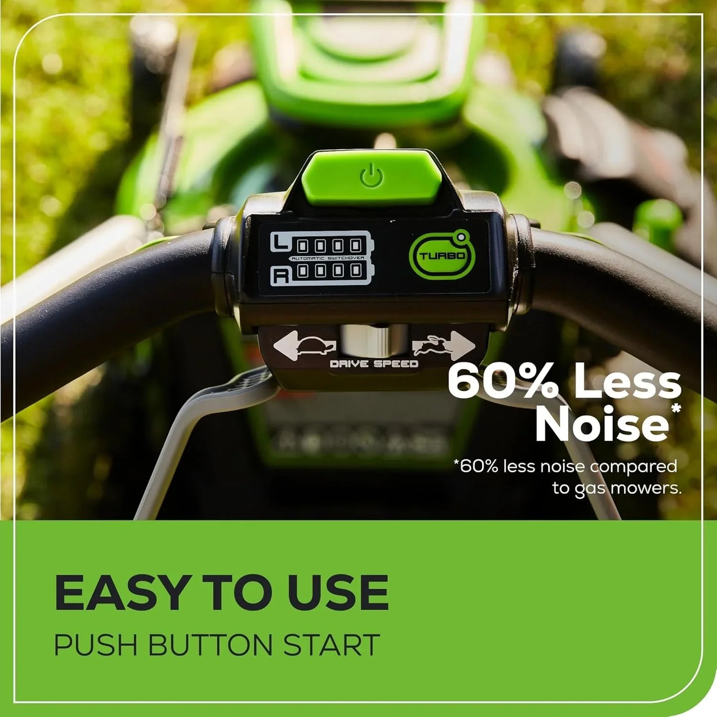 60V 21锟斤拷 Cordless (Self-Propelled) Lawn Mower , 2 x 4.0Ah Batteries and Dual Port Rapid Charger