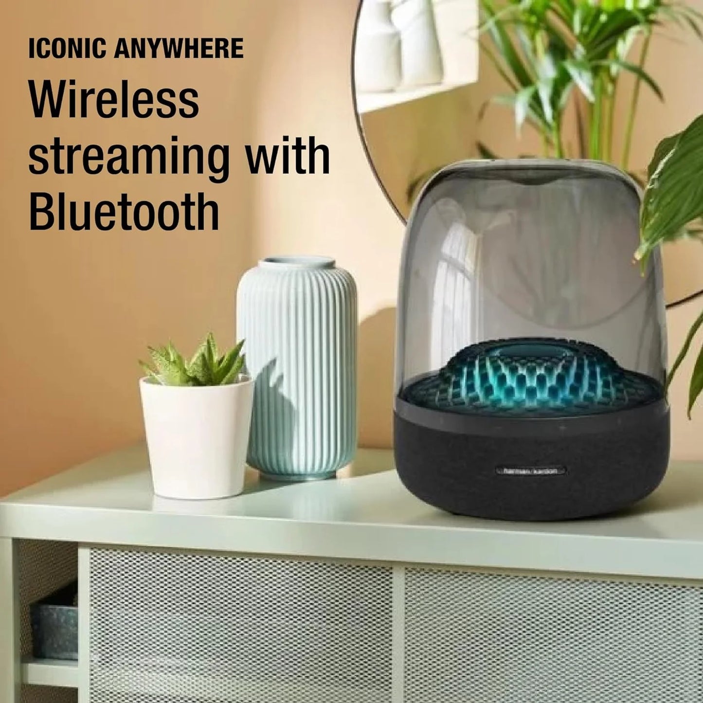 Bluetooth Home Speaker 锟斤拷 Superior Sound Quality 锟斤拷 5 Diamond Effect Light Themes 锟斤拷 Made from Recycled Materials