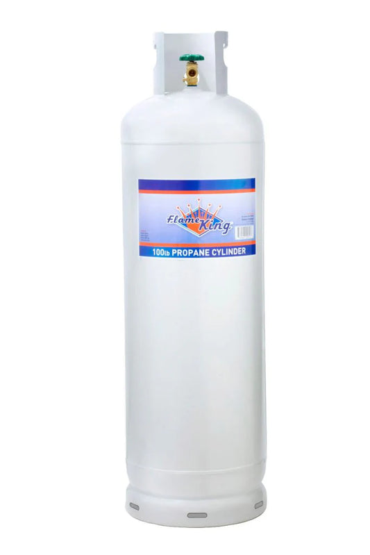 100 lb Steel Propane Cylinder with OPD Valve, DOT Approved, Rust-Resistant, for Grills & Heaters