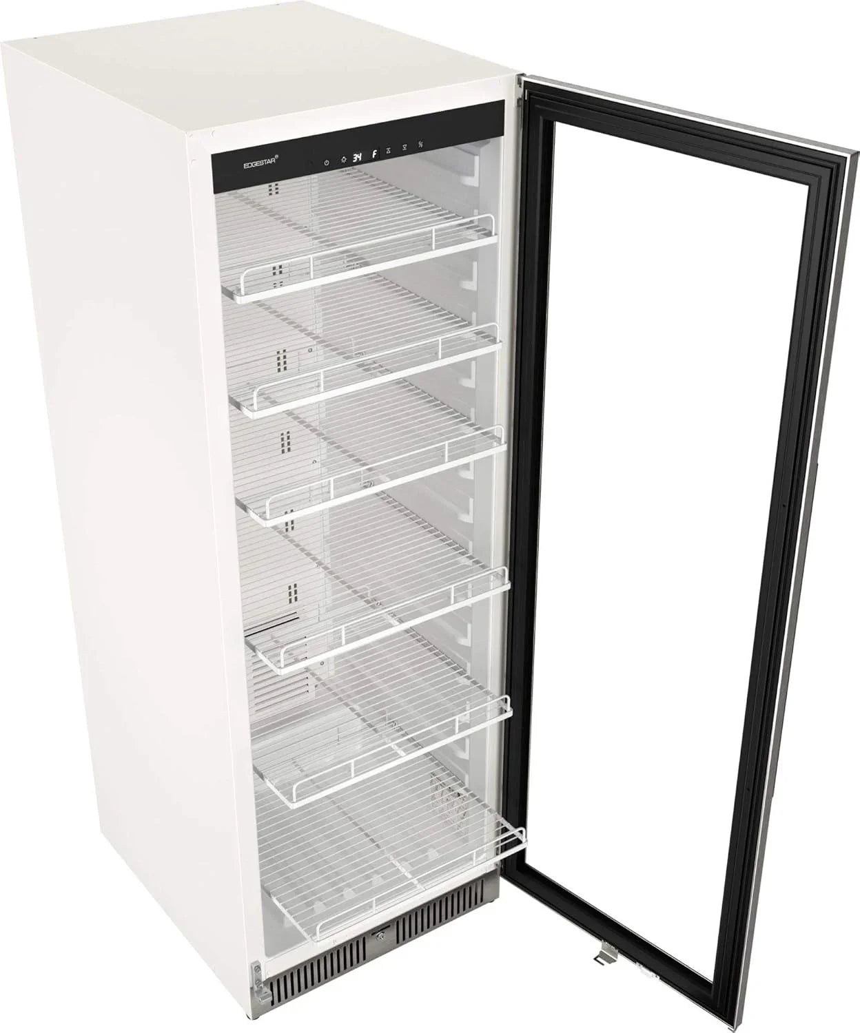 EdgeStar VBM101 22" Wide 10.1 Cu. Ft. Commercial Beverage Merchandiser – Stainless Steel, Temp Alarm, Reversible Door