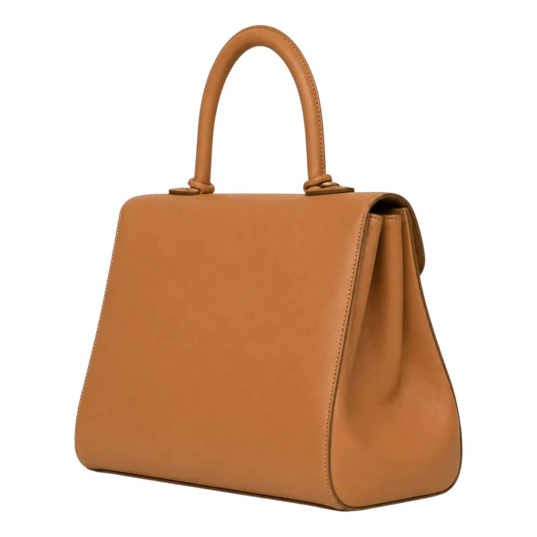 Teds Formal Wear Elegant Tan Leather Handbag for Women – Classic Top Handle Bag