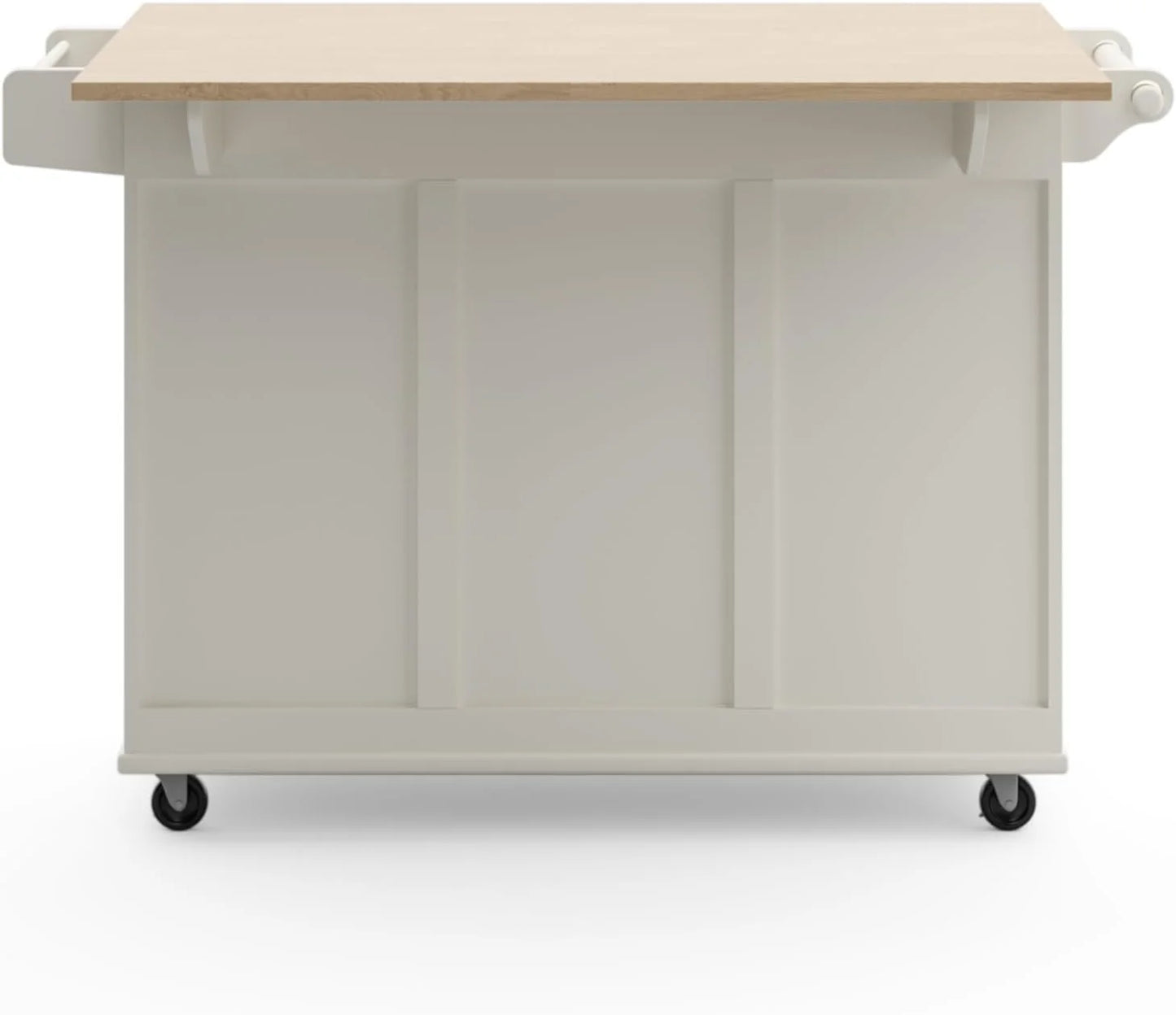 Homestyles Dolly Madison Mobile Kitchen Island Cart, Drop Leaf Breakfast Bar