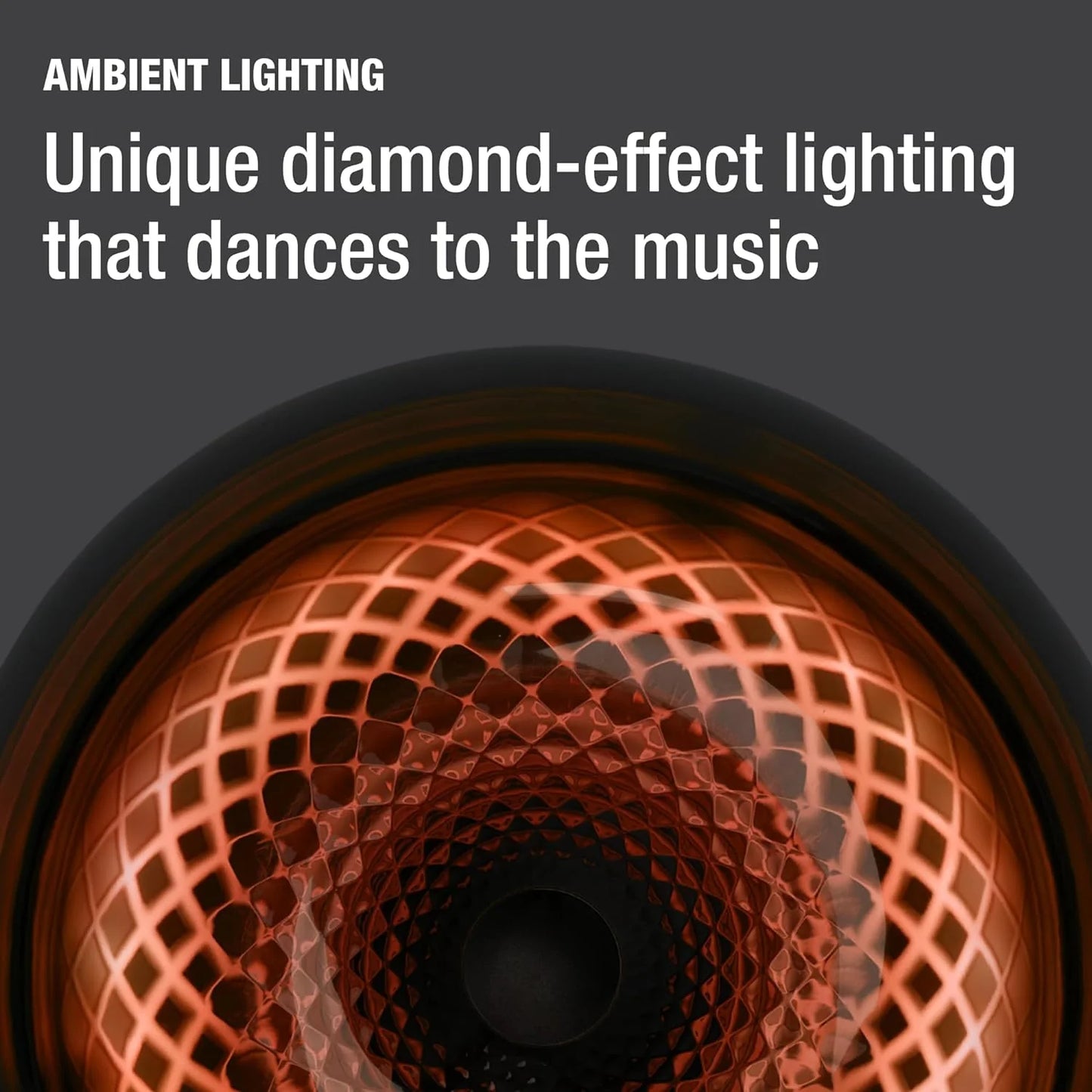 Bluetooth Home Speaker 锟斤拷 Superior Sound Quality 锟斤拷 5 Diamond Effect Light Themes 锟斤拷 Made from Recycled Materials