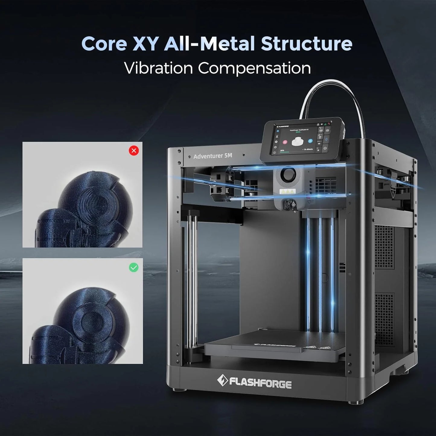 Adventurer 5M 3D Printer with Auto Leveling & High Speed