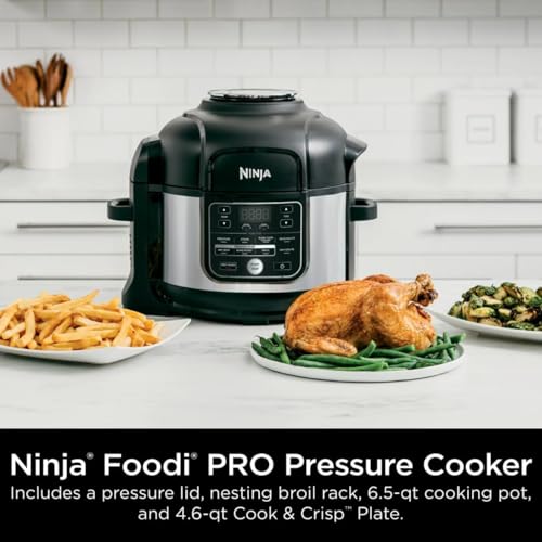 Ninja庐 Foodi庐 10 in 1 6.5 Quart Pro Pressure Cooker Air Fryer Multicooker, Stainless, OS300: Home & Kitchen